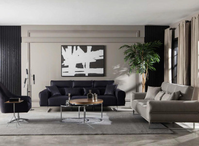 Sofa set Couch Set Furniture Suite 3+3+1 Italian Style Furniture